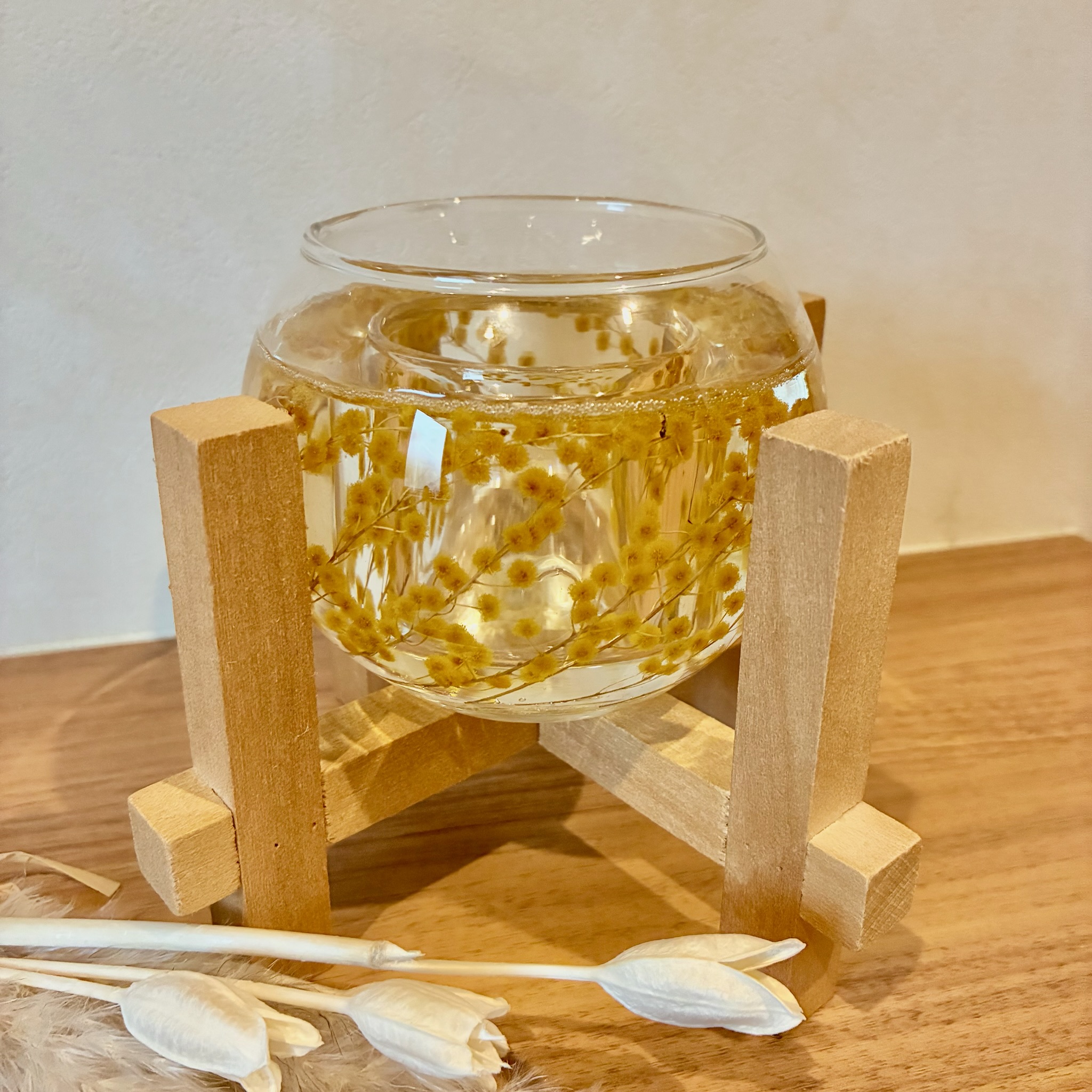 キャンドルホルダー　木製スタンド